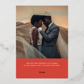 シンプルクリスマス |モダンフォトレッド 箔シーズンカード (裏面)