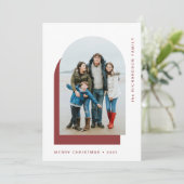 シンプルクリスマス |写真モダン2枚 シーズンカード (スタンド正面)