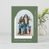 シンプルクリスマス |写真モダン2枚 シーズンカード (スタンド正面)