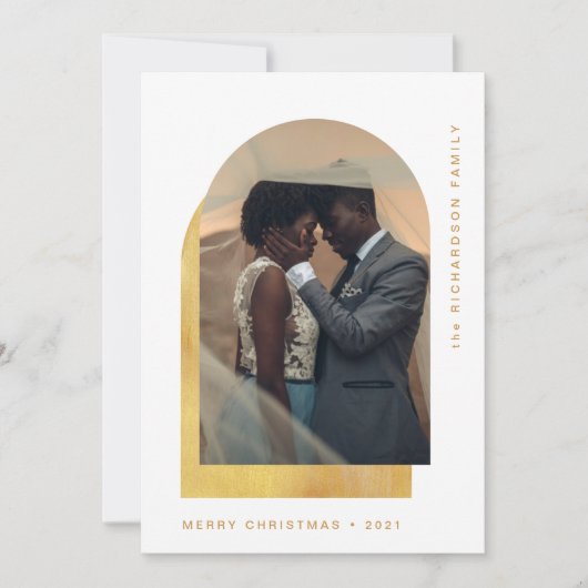シンプルクリスマス |写真モダン2枚 シーズンカード (正面)