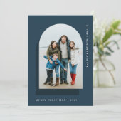 シンプルクリスマス |写真モダン2枚 シーズンカード (スタンド正面)