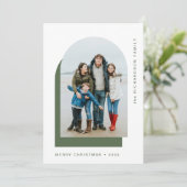 シンプルクリスマス |写真モダン2枚 シーズンカード (スタンド正面)