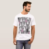 シンプルクリスマス:抽象芸術ツリーパターン Tシャツ (正面フル)