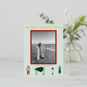 シンプルクリスマス 箔シーズンポストカード (立ち正面)