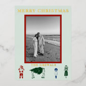 シンプルクリスマス 箔シーズンポストカード (正面)