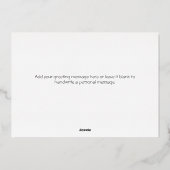 シンプルクリスマス |赤写真独身の金ゴールド 箔シーズンカード (裏面)