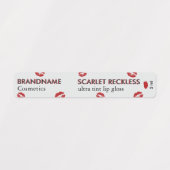 シンプルクリムスクリュカスタムンレッド色リップグロス&ティント ラベル (デザイン1)