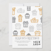 シンプルクリモダンスマス贈カスタム与ロゴ シーズンカード (正面)