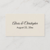 シンプルクリーエレガントムの結婚詳細 エンクロージャーカード (裏面)