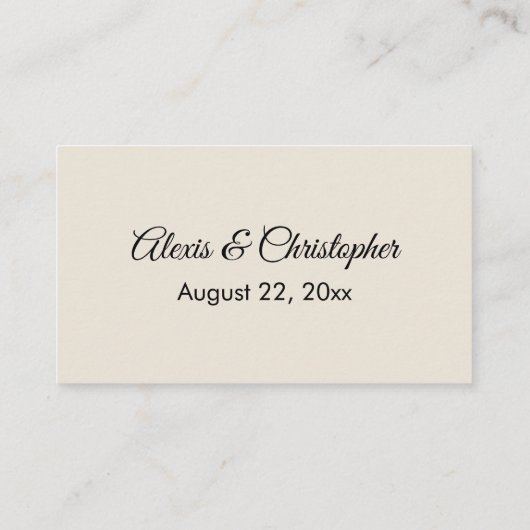 シンプルクリーエレガントムの結婚詳細 エンクロージャーカード (裏面)