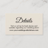 シンプルクリーエレガントムの結婚詳細 エンクロージャーカード (正面)