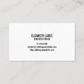 シンプルクリーオミニマルーバーレイ 名刺 (裏面)