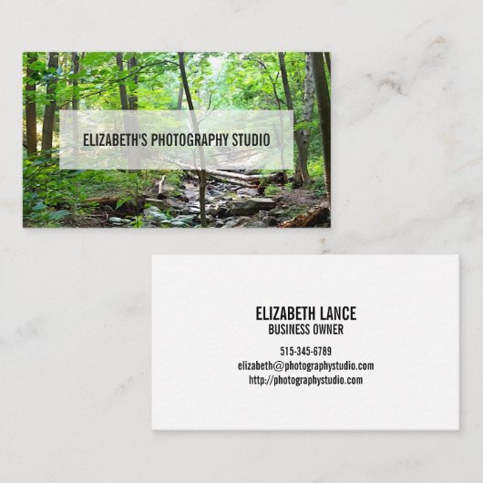 シンプルクリーオミニマルーバーレイ 名刺 (正面/裏面)