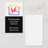 シンプルクリーニングLADES名刺（縦） 名刺 (正面/裏面)