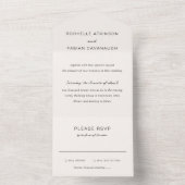 シンプルクリームエレガントウェディング オールインワン招待状 (内側)