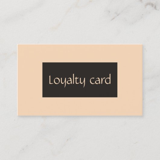 シンプルクリームグレエレガントー美しいロイヤリティカード ロイヤリティカード (正面)