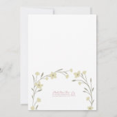 シンプルクリームベージュワイルドフラワーアーチブライダルシャワー 招待状 (裏面)