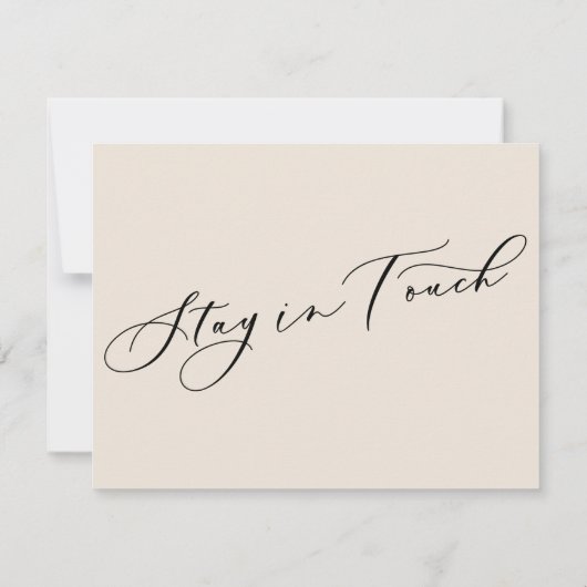 シンプルクリームホームスイートホームニューアドレスカード ノートカード (裏面)