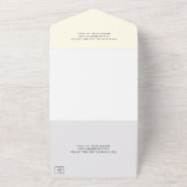 シンプルクリームモノグラムエレガントウェディング オールインワン招待状 (外側)