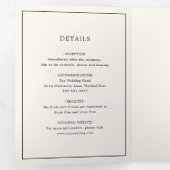 シンプルクリームモノグラムエレガントウェディング 三つ折り招待状 (内部最初)