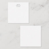 シンプルクリーンエレガントミニマモダンリスト白 ノートカード (正面/裏面)