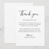 シンプルクリーンタイポグラフィモダンミニマ結婚リスト サンキューカード (正面/裏面)