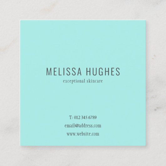 シンプルクリーンビジネススクエアアポイントメントカード スクエア名刺 (裏面)