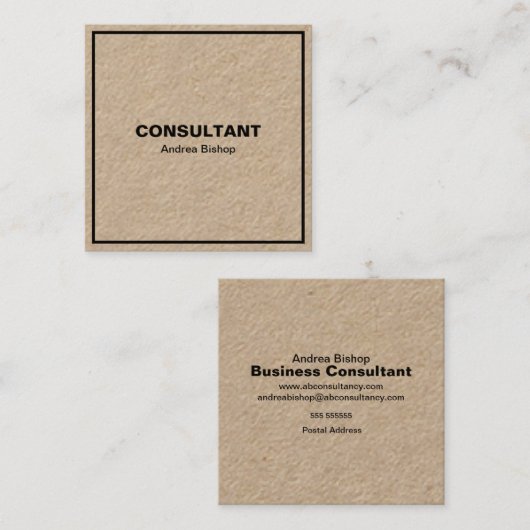 シンプルクリーンフレクラシックーム角型名刺 スクエア名刺 (正面/裏面)