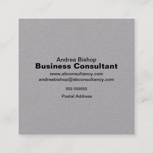 シンプルクリーンフレクラシックーム角型名刺 スクエア名刺 (裏面)