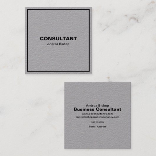 シンプルクリーンフレクラシックーム角型名刺 スクエア名刺 (正面/裏面)