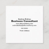 シンプルクリーンフレクラシックーム スクエア名刺 (裏面)