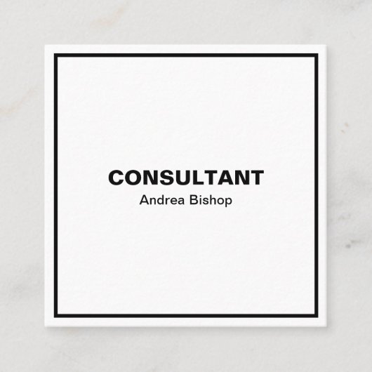 シンプルクリーンフレクラシックーム スクエア名刺 (正面)