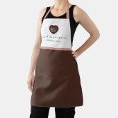 シンプルクリーンベーカリーブラウン&ピンク エプロン (インサイチュ)