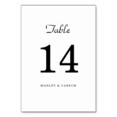 シンプルクリーンミニマ結婚リスト テーブルナンバー (正面)