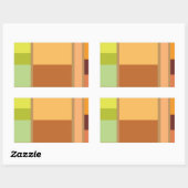 シンプルクリーンモダンミニマル 長方形シール (シート)