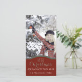 シンプルクリーンレッドグリーンクリスマスホリデーフォト シーズンカード (スタンド正面)