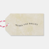 シンプルクリーンヴィンテージメリークリスマスフォト ギフトタグ (裏面横)