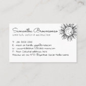 シンプルクリーン難解な女性の天日顔 名刺 (裏面)