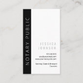 シンプルクリーン黒と白ミニマル公証人公共 名刺 (正面)