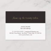 シンプルクリーン黒金ゴールドフェイクギフト証明書 割引カード (裏面)