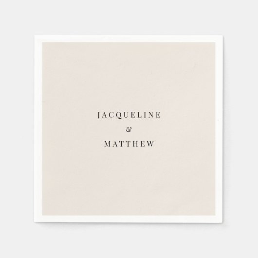 シンプルクリー結婚ムカクテル スタンダードカクテルナプキン (正面)