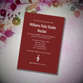 シンプルクレフ、 音符記号フルート音楽リサイタル 招待状
