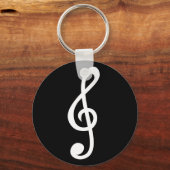 シンプルクレフ、 音符記号音符シンボルミニマリスト キーホルダー (正面)