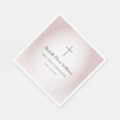 シンプルクロスバラ金ゴールド第1聖餐式お祝い スタンダードランチョンナプキン (角)