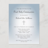 シンプルクロスボーイズ最初の共産塵の青 インビテーションポストカード (正面)