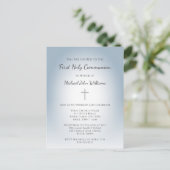 シンプルクロスボーイズ最初の共産塵の青 インビテーションポストカード (スタンド正面)