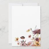 シンプルクロスワイルドフラワーフローラガールズバプテスマ 招待状 (裏面)