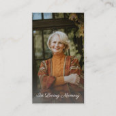 シンプルクロス写真葬儀記念祈りの言葉カード 名刺 (正面)