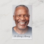 シンプルクロス写真葬儀記念祈りの言葉カード 名刺 (正面)