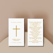 シンプルクロス葬儀記念祈りの言葉カード 名刺